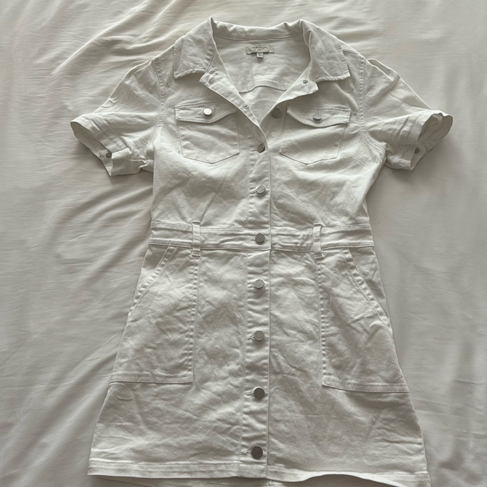 White Denim Dress